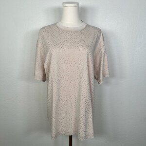 Galita Tan Oversized Sequin T-Shirt - One Size